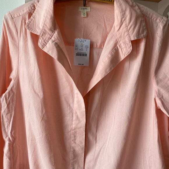 J Crew - pink tunic Toluca popover button down shirt NWT - Picture 5 of 16